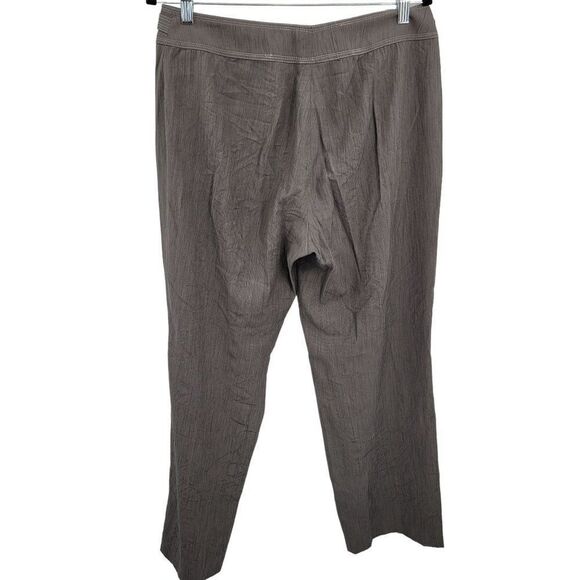 Vex Trouser Pants 42 Gray Lightweight High-Rise Wide Flowy Contrast Stitching - Picture 2 of 10